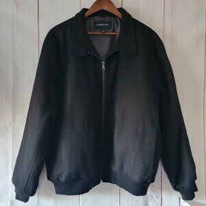 London Fog Men’s XL Wool Blend Insulated Winter Jacket, Black, Business NEW